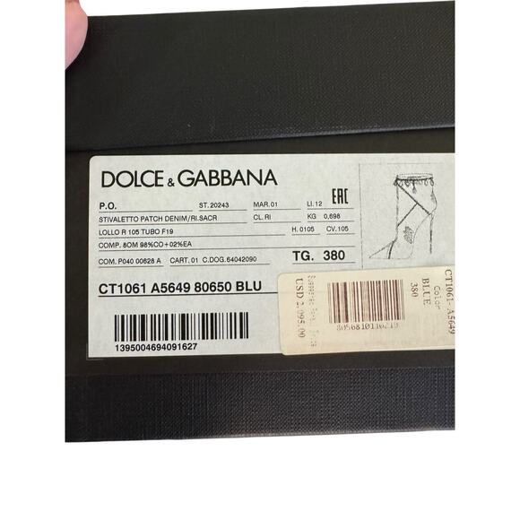 Dolce and Gabbana NIB Distressed Denim Ankle Booties in Blue Size 38 - Picture 3 of 16